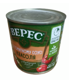 Квасоля консервована ВЕРЕС у томатному соусі, 400г